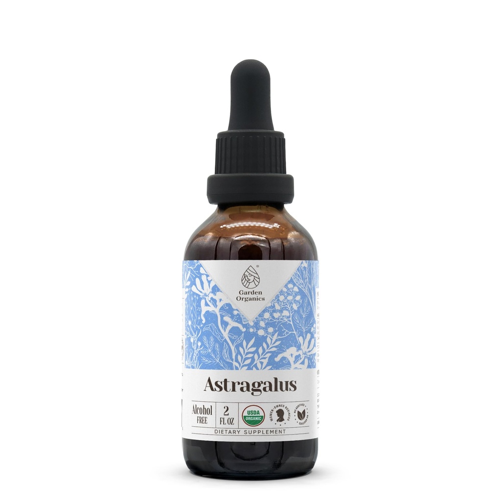 Astragalus USDA Organisks bezspirta ekstrakts ; Diētiskais papildinājums, augstas uzturvērtības Tincture ; Natural Certified Organic Astragalus (Astragalus membranaceus) Žāvēta sakne (2 oz)