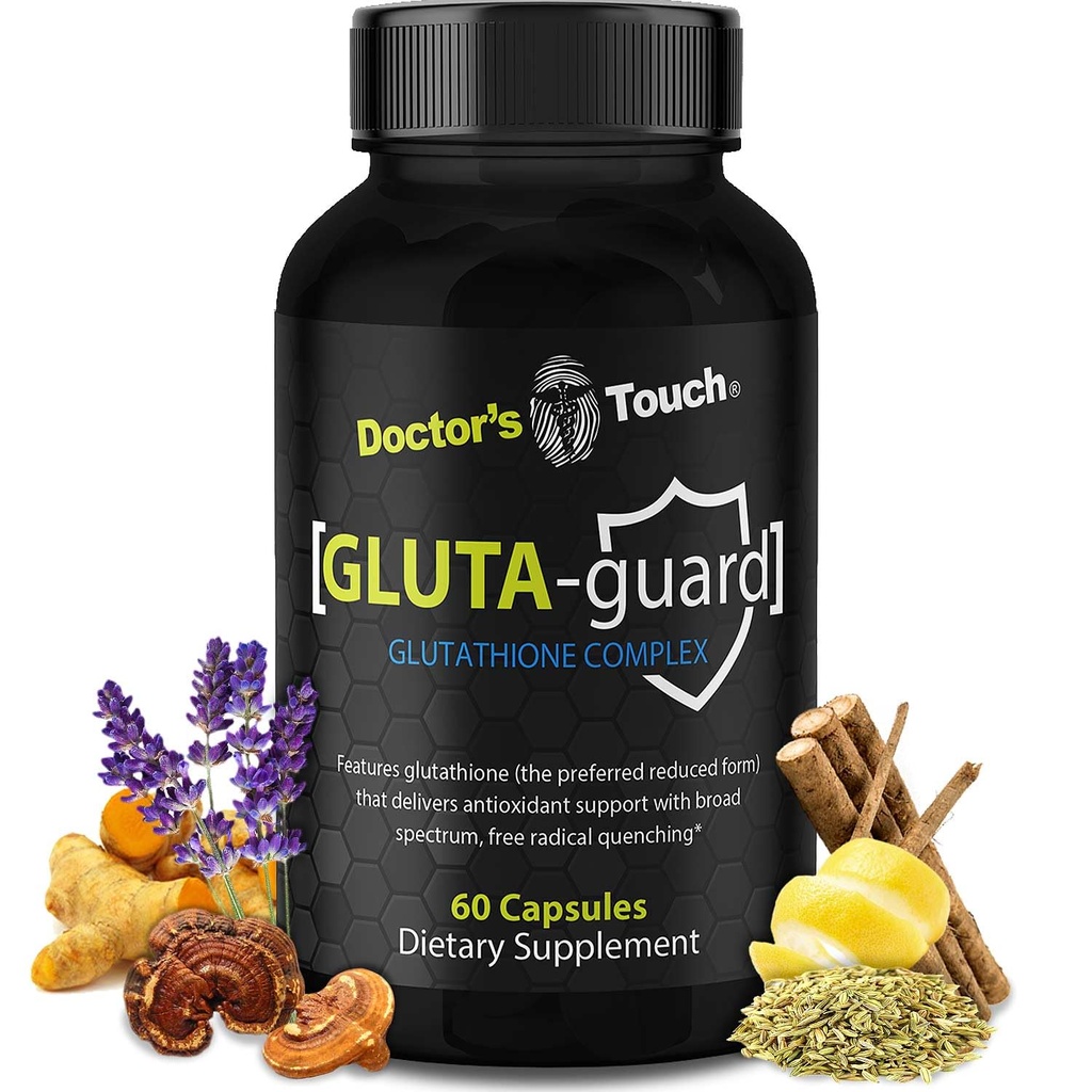 Ārsta Touch Liposomal Glutatione Papildinājums - Easy-to-Swallow Glutatione Kapsulas enerģijai, smadzeņu atbalstam un ādas veselībai - Tīra maksimālā absorbcija Glutatione Liposomāls Papildinājums