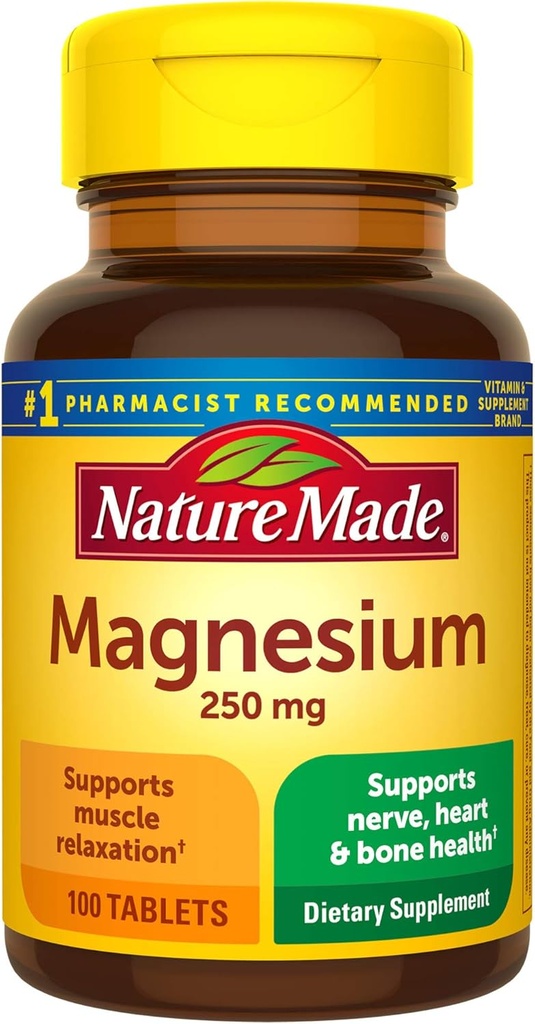 Magnija oksīda 250 mg tabletes, 100 tabletes ar uzturvērtību
