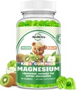 Liposomālās Kids Magnija Gumijas- Magnija Glicinēt Gumijas bērniem Papildinājums-w/Omega-3, B6 vitamīns, D3 atbalsts Calm Stress Relief, Kauli, Mood, Green Apple & Kiwi Flavor, 60 Count