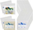 Pill Bag Count - Size 3" X 2" 3 Mil – Plastmasas Pill Organizators somas – Mazs Kabatas Pill Baggies – Travel Pill Pouch – Daily AM PM Medicine Krātuves maisiņi – Locking Pill Carrier Konteiners (100-Iepakojums)