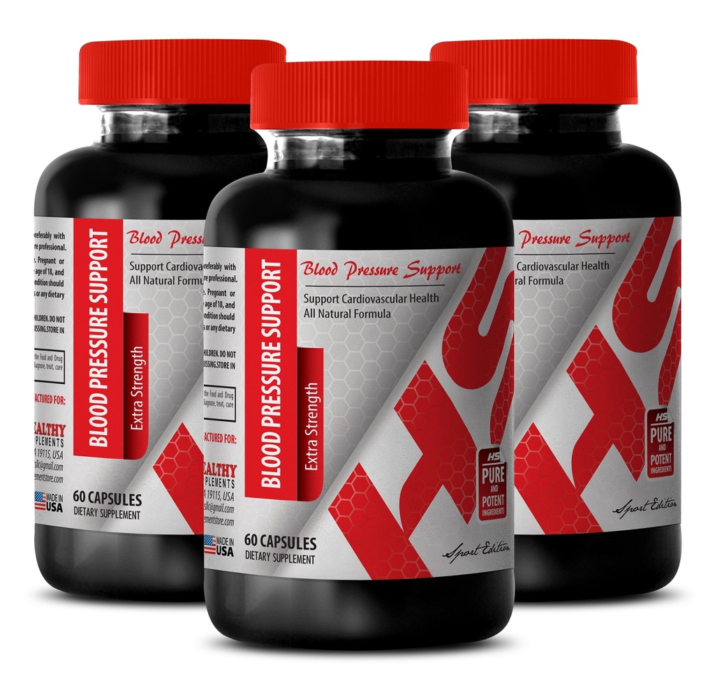 Enerģijas Vitamīnu papildinājums sievietēm - Asinsspiediena atbalsts - Extra Strength - Enerģijas Boost Papildinājums Vīrieši - 3 pudeles (180 Kapsulas)