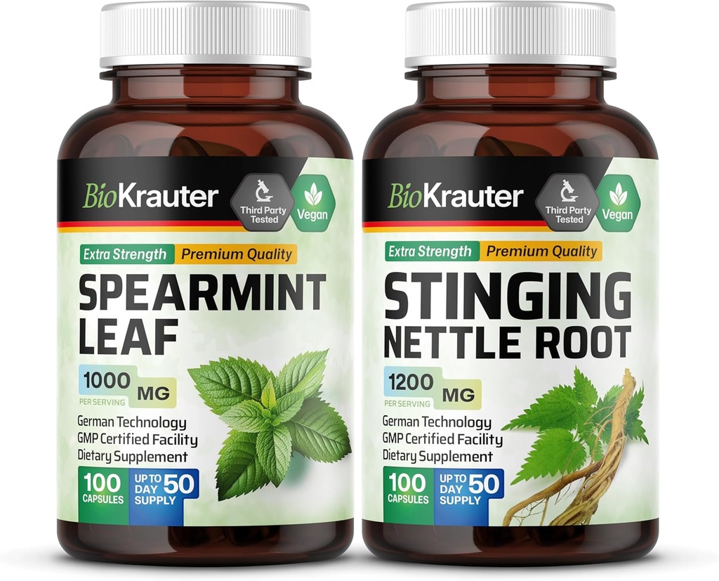 BIO KRAUTER Spearmint 100 kapsulas un stinga nātres 100 kapsulas