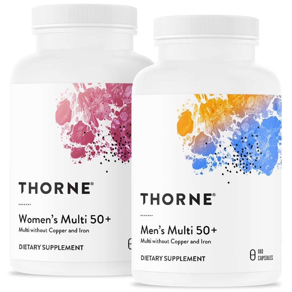THORNE - Aktīvas novecošanas multivitamīnu bariņš - pielāgots uzturs vīriešiem un sievietēm 50+ - 30 Kalpojumi