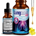 Plaušu atbalsta papildinājums Drops ar Wild Mullein Leaf ekstrakts Lungs un Mucus Relief Support - 2 Fl