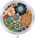 Pill Case, Cute Travel Pill kaste Purse, Mitruma Pierādījums Mazs Medicine Holder, Portable Pocket Medicine Organizators Dispenser turēt vitamīnus, Mencu aknu eļļa, papildinājumi, Mandala ziedu