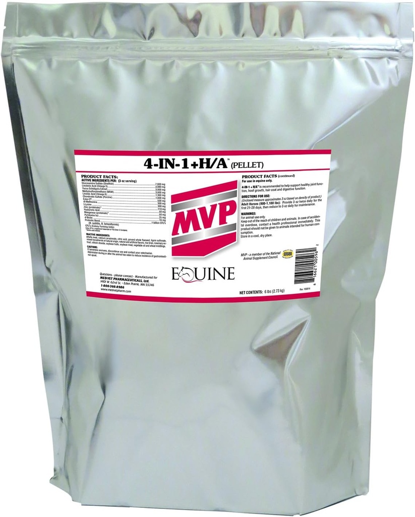 MVP 4-in-1 +H/A (6 lb) Locītavu, matu, nagu un gremošanas atbalsts zirgiem