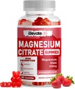 Magnija citrāts Gumijas 420mg uz vienu Kalpošanu - 90 Vegan Gumijas - Veicina veselīgu relaksāciju, Muskuļi, Kauls, & Enerģijas Atbalsts (90 zemeņu Gumijas)