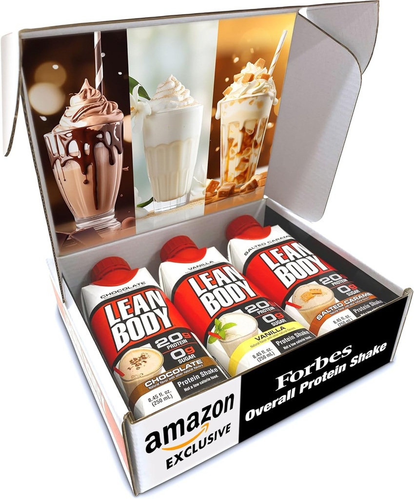 Labrada Lean Body Triple Taster Pack -On-Go Whey Blend Protein Shake, Nulle Cukurs, bez lipekļa, bagātināts ar 22 vitamīniem un minerālvielām 8.45Fl Oz (iepakojums no 3)