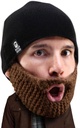 Bārda galviņa Stubls Populārs Beard Beanie - Oriģināls roku darbs Knit cepure un noņemams bārda