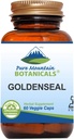 Tīra kalnu botānika Zeltainās kapsulas - Kosher Vegan Caps ar 250mg Organic Goldseal Saknes papildinājums