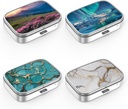 Pill Box 2 iecirknis mazpiltuve, Portable kabate vai Purse Pill organizētājs Pill konteineru turētājs turēt vitamīnus, zāles, zivju eļļa un papildinājumi(4PCS)