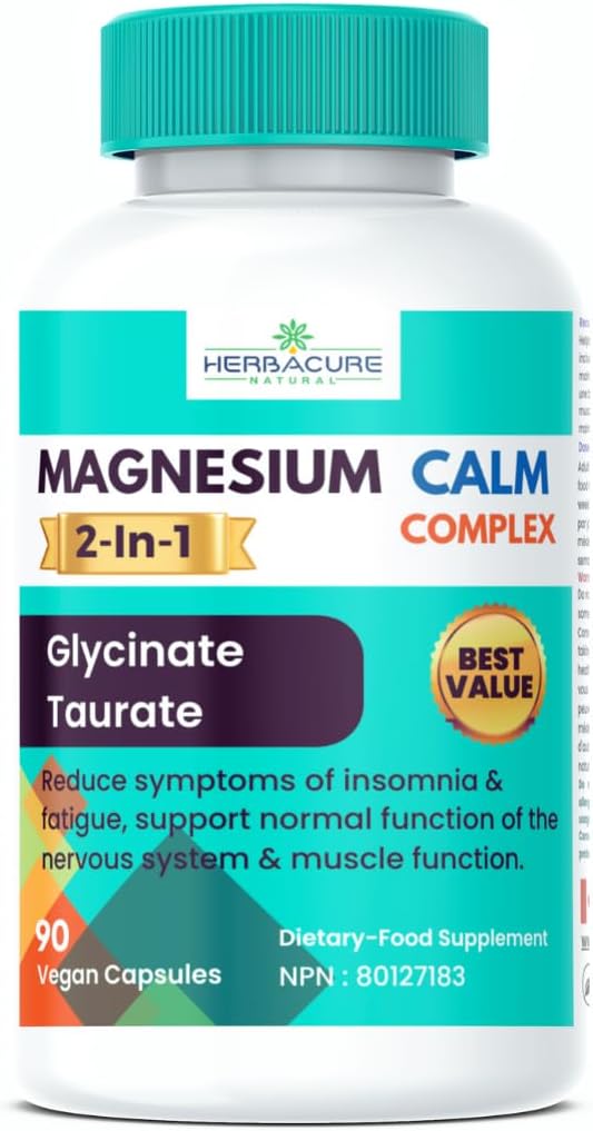 Magnija CALM Complex 2 in 1 Glicerate un Taurate 90 vienības ASV izcelsmes sastāvdaļas Tikai Jauns 2024