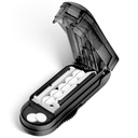 DUBSTAR Pill Cutter Splitter mazajām un mazajām cilpiņām, vairākām cilpiņām mazām vai lielām cilpiņām, regulējamu plātnīšu dalītāju ar centrēšanas ierīci un aizbāžņa aizsargu daudzplāksnītēm (melnā krāsā)