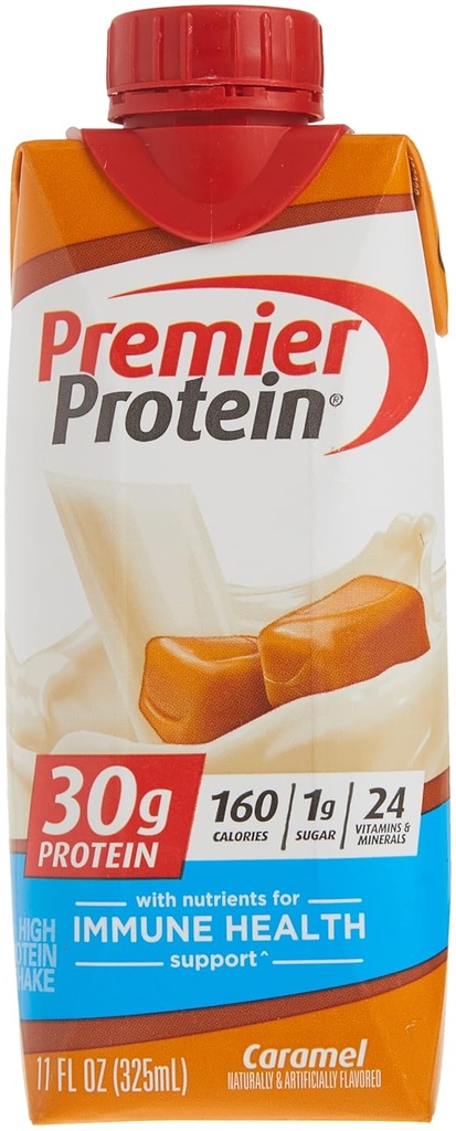 Premier Protein Premier Caramel High Protein Shake, 11 Fl Oz (15 tablešu iepakojums)