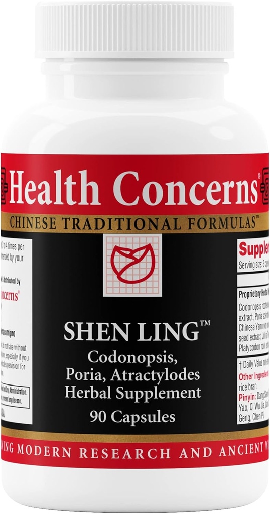Veselības problēmas Shen Ling – Gremošanas atbalsts un atsāpināšana Atvieglošanas papildinājums – Uzpūšanās, Caureja un Loose Stool Relief – Tradicionālā ķīniešu medicīna – Augu formula – 90 kapsulas