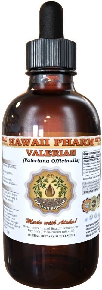 HawaiiPharm Valerian (Valeriana Officinalis) Saknes šķidruma ekstrakts 2 fl.oz