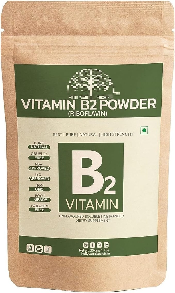 Vispārējs pubs vitamīns B2 Riboflavīna pulveris 50gm