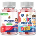 Magnija Gumijas bērniem - 500mg un magnija Gumijas pieaugušajiem - 500mg.Calm magnija košļājamās rotaļlietas - magnija citrāts košļājamās piedevas Mood & Muskuļu atbalsts