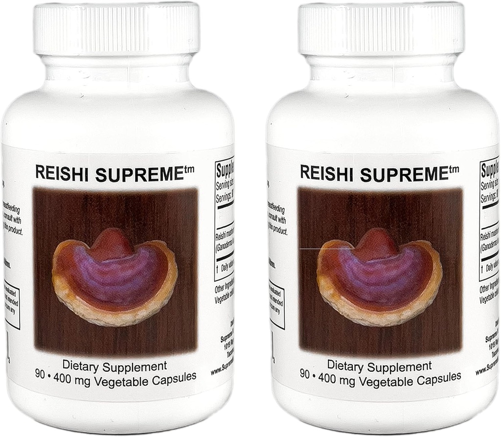 Augstākais uzturs Reishi Supreme, 90 Pure Reishi Sēnes Veģetārās Kapsulas