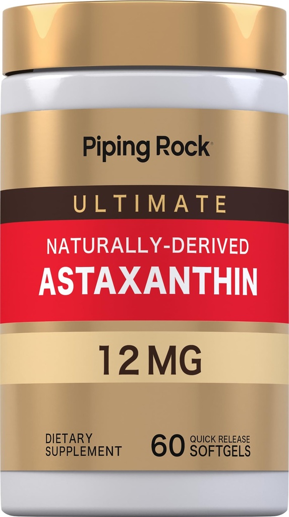 Piping rock Astaksantīns 12 mg               - 60 Softgel Capsules 