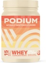 Podium Nutrition sūkalu proteīns Pulveris, Vanilla ledus krēms, 22g proteīns, kas kalpo ar gremošanas enzīmiem, sūkalu olbaltumvielu izolāts & Koncentrāts, bez lipekļa, zems ogļhidrāti, zems cukura un sojas bez, 15 Kalpo