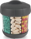 Mossime Extra Large Pill organizētājs ar TPU Soft Lid, Easy Open Pill Dispenser Medicine Organizators, vienu mēnesi Travel Vitamīnu Papildinājums Pill Box, 7 Iedalījumi Medikamentu Pill kaste Konteiners