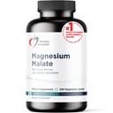 Dizaini veselībai Magnija malāts - helāts magnijs kā di Magnija malāts - ļoti biopieejams forma, lai atbalstītu enerģiju, kaulu veselība + muskuļu reģenerācija (240 magnija malāta kapsulas)