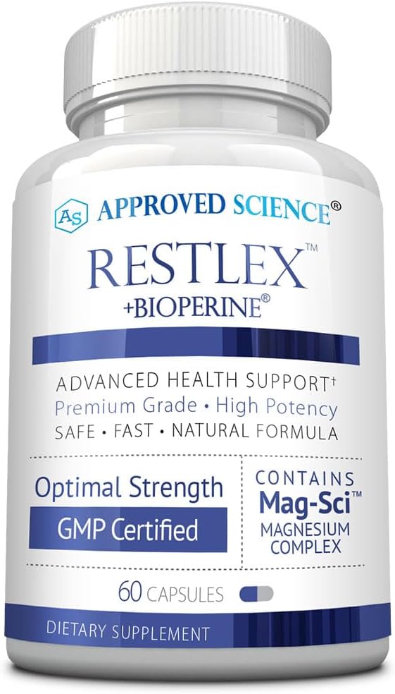 Apstiprināts Science Restlex - 420 mg Magnija glicināta blends, L-teanīns 200 mg - 60 kapsulas