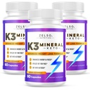 ZELSO (3 Pack) K3 Minerāls Svara zaudēšanas tabletes sievietēm un vīriešiem, K3 Minerāls Tabletes - K3 Sāls Minerāls, Vitamīns + K3 Kapsulas Papildinājums Keto Svara zudums - 3 mēneši Piegādes