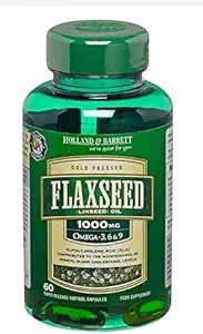 Holland & Barrett Veģetārs Linsēklu eļļa 60 Capsules1000mg/Omega-3,6&9