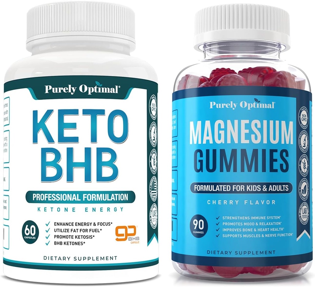 Tīri optimāla Keto BHB + magnija gumija