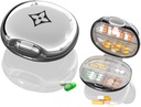 Travel Pill Organizators, Portable Pill Box,Moisture Proof Pill Case, Dienas Mazais Pill Konteiners, lai tur Vitamīnus Zivju eļļa, Kabatas vai Purse Pill Box Dekoratīvās metāla medicīnas organizators