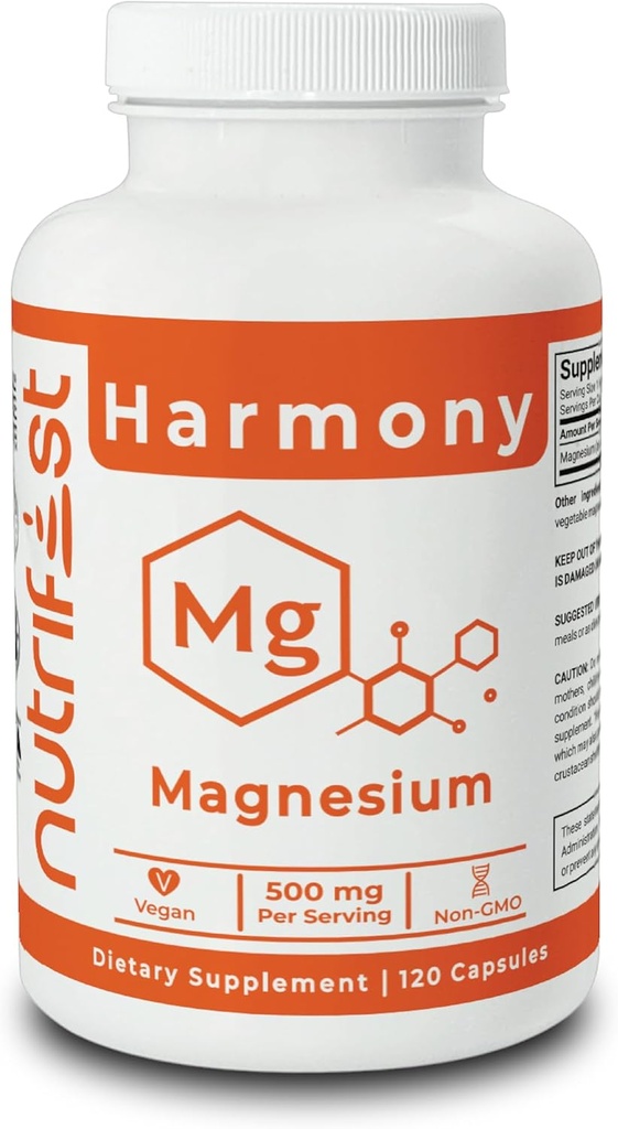 Magnija oksīda kalpošanas ilguma pagarinājums Formula High Absorbcija muskuļiemRelaksācija, enerģija, imunitāte, un Cardio Health;120 Kapsulas Nav GMO, Vegan