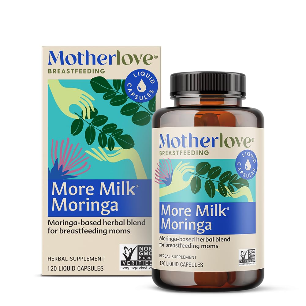 Motherlove Moringa Moringa (120 Kapsulas vērtības lielums) Moringa-Based Zīdīšana Papildinājums, lai atbalstītu krūts piena piegādi-Non-GMO, Organic Herbs, Vegan, Kosher