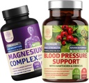 Number 1 Nutrition N1N Premium Asinsspiediena atbalsts [13 Spēcīgas sastāvdaļas] ar Hawthorn un Hibiscus, un magnija komplekss [500mg Augsta Absorbcija], 2 Iepakojums Bandle