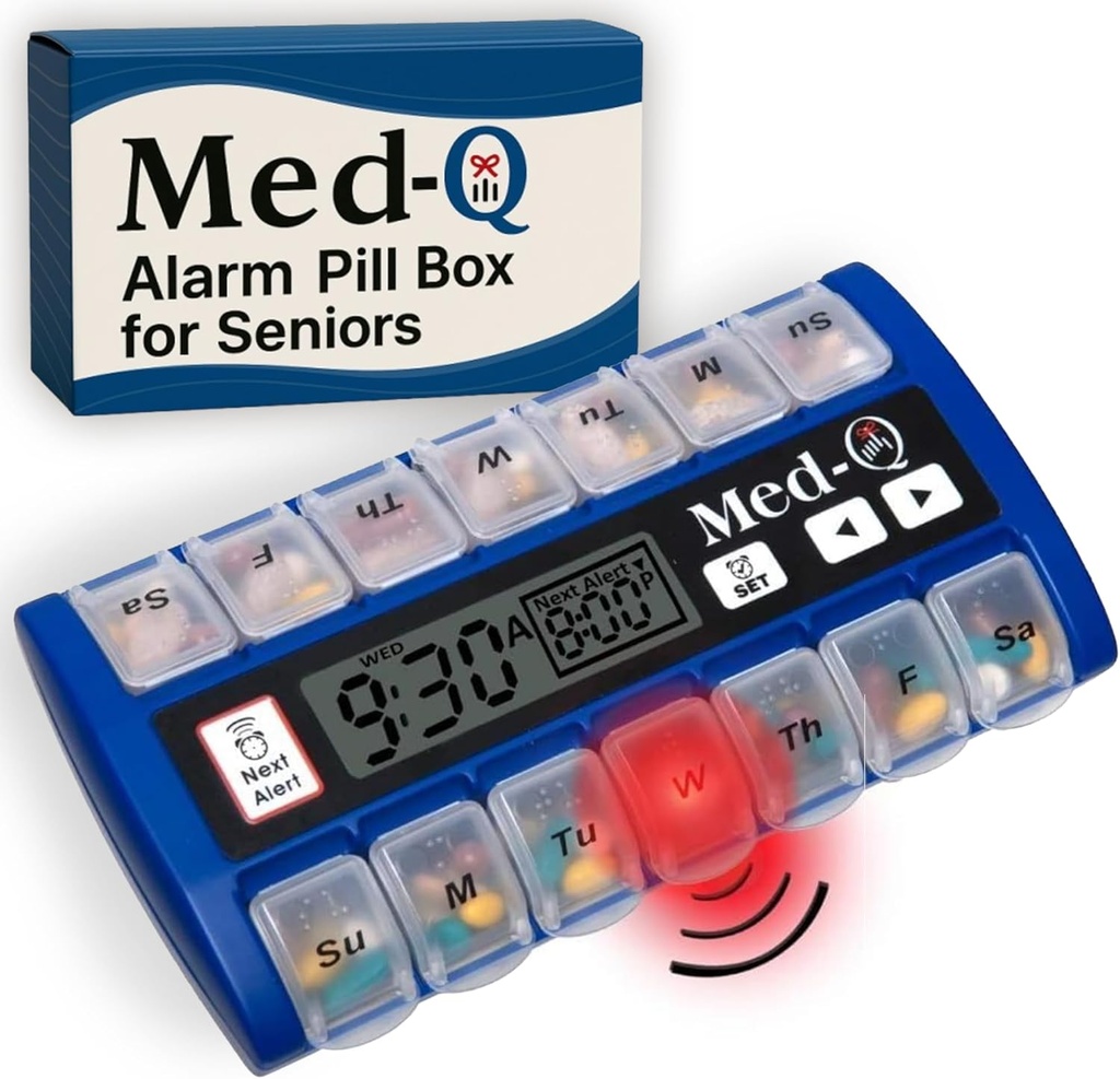 Digitālā Pill kaste ar Trauksmes – Pill organizētājs ar mirgojošu gaismas un pīkstoņu atgādinājumi – Mēneša Pill Dispenser Senioriem, Demence, Alcheimera, Medication & Vitamīnu vadība