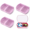 4PCS Mazas tabletes Case Travel Pill Box Cute Pill organizētājs Purse Portable Daily Medicine Organizators 2 Iecirkņa Pill turētājs vitamīniem, zivju eļļa, papildinājumi