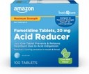 Pamata aprūpe Famotidīns 20 mg Cool Mint tabletes, 100 Skaits, Baltas
