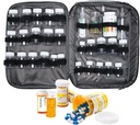Medicīna Bag Pill Pudele Organizators Travel Case for Men Women Medication Storage Organization Recepte Med Manager Ūdens Pudele Vitamīnu Drug Carry Case XL Large Locked Bloķējams Pretty Dzerams