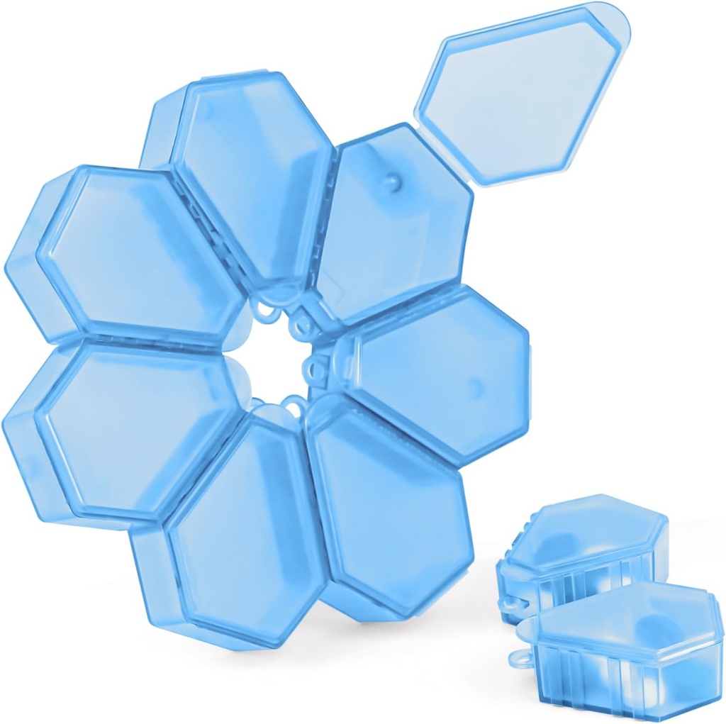7-in-1 Travel Pill Organizatoru komplekts ietver 7 mazas Pill kastes sastāvdaļas, kuras var apvienot apļveida lielu Pill kasti, katru mazu Pill kasti var izmantot atsevišķi (1Iepakojums Blue)