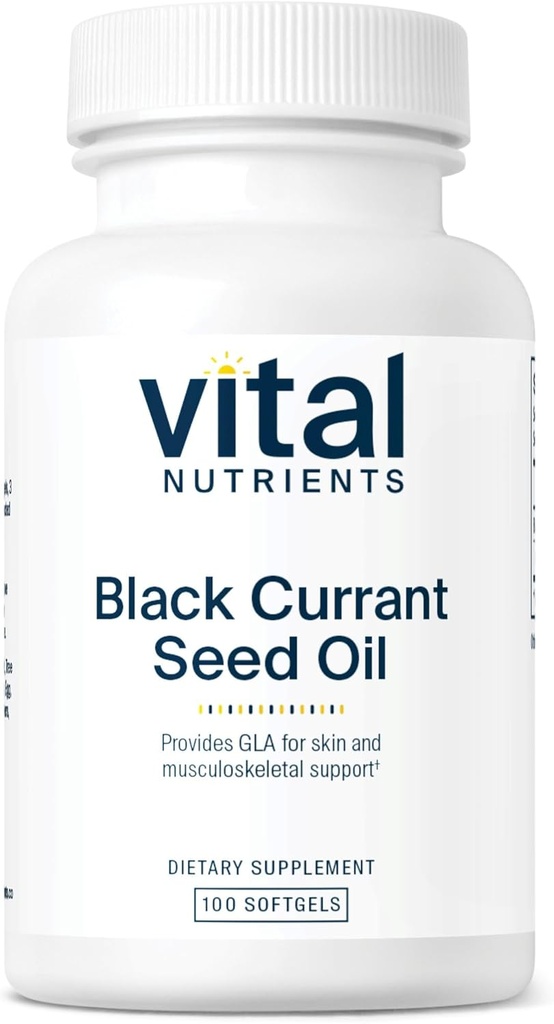 Vitālie barības līdzekļi - upeņu sēklu eļļa - Essential Omega 6 Taukskābes - Satur Gamma Linolēnskābi (GLA) - Kartilāža, locītavas un nervu funkcijas atbalsts - 100 softgeli uz pudeli