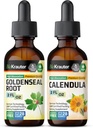 BIO KRATER Goldenseal Tincture 2 Fl. Oz. & Calendula Tincture 2 Fl. Oz.