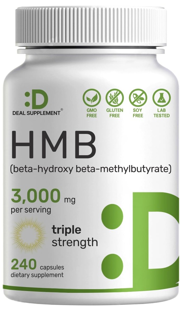 Ultra Strength HMB papildinājumi 3000mg Per Servējot, 240 Kapsulas 