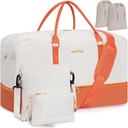 Nedēļas soma sievietēm, 5 Pcs Komplekts Nakšņošanas soma, 23" Travel Duffel Bag ar ūdensdrošu kurpju nodalījumu