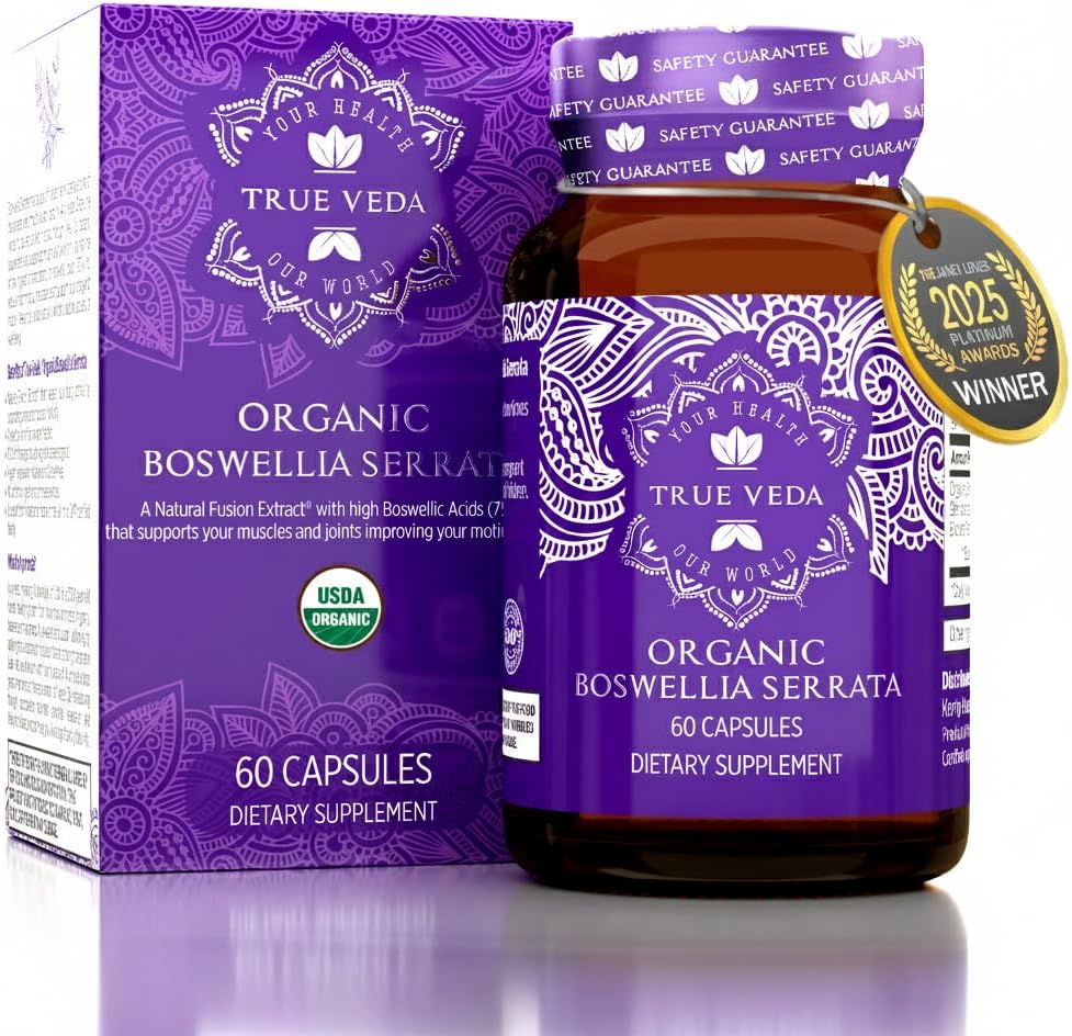 Organic Boswellia Extract Capsules - Boswellia Serrata Extract Capsules  