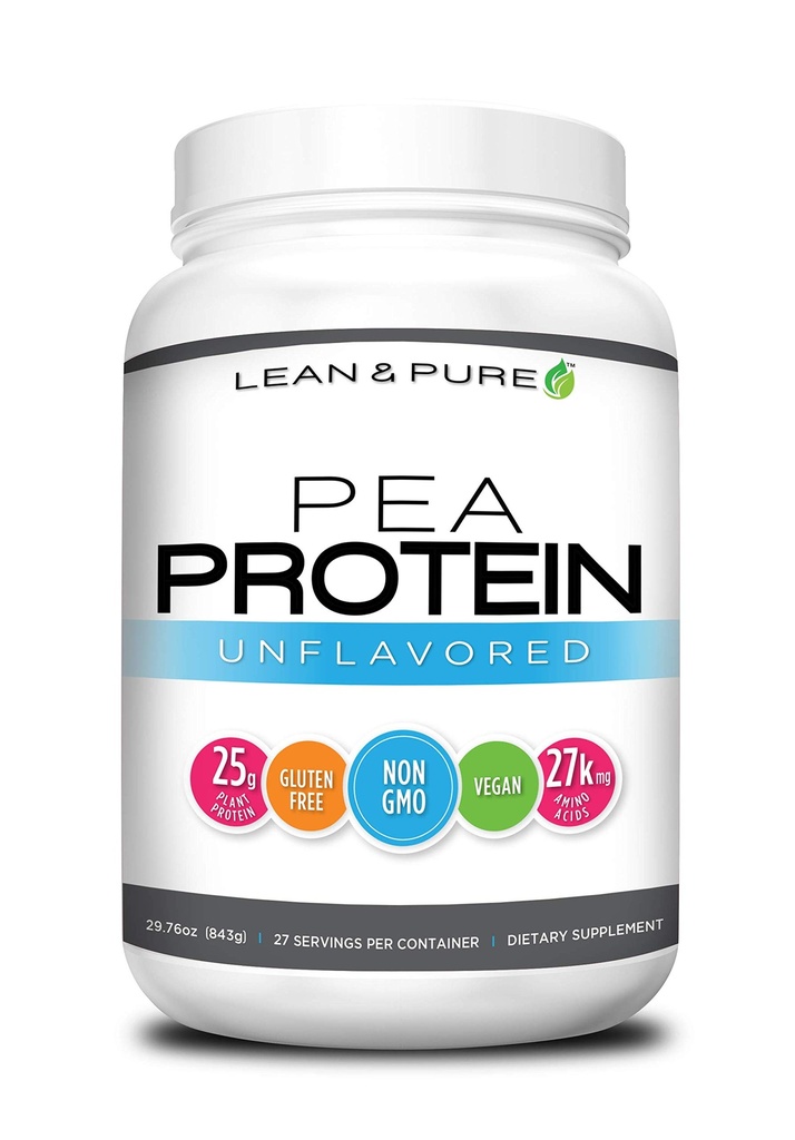 Pure Pea Protein Powder, Vegan, Low Carb, 25g Olbaltumvielas, neĢMO, bez lipekļa, 27 Servējumi, 843g