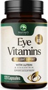 Acu vitamīni un minerālvielu piedevas - satur cinku, varu, luteīnu, zeaksantīnu, uztur sausās acu līnijas, redzes veselību pieaugušajiem, ne-GMO, vegāno acu kopšanas tabletes un minerālvielas - 120 kapsulas