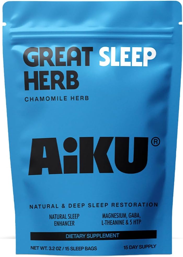 Lielisks Miega Ārstniecības augus, lai atpūtinātu miegu un relaksāciju , Kumelīšu Tēja ar GABA, Magnijs & 5-HTP , Premium Ārstniecības augu Miega Atbalsts , ASV Ražots - 15 Tējas maisi (15 Day Supply)