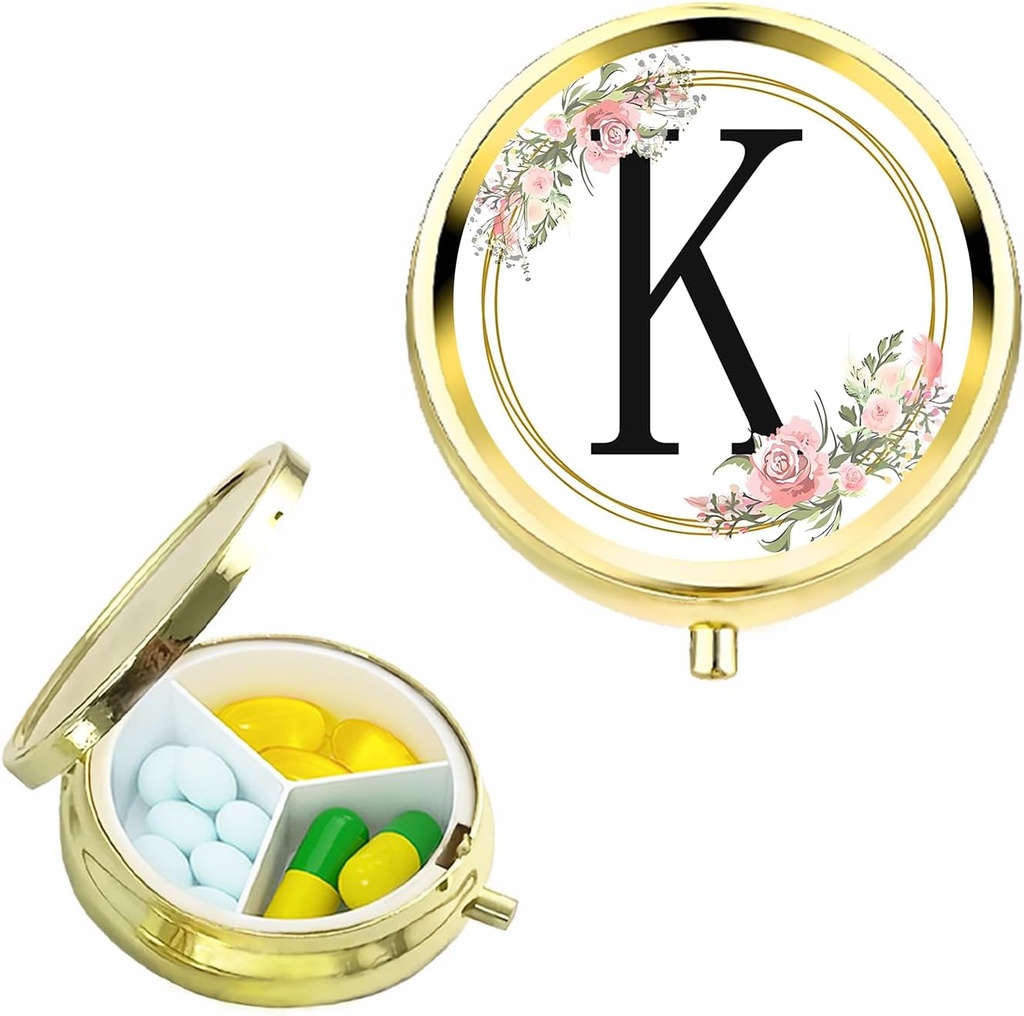 Small Pill kaste Purse kabatā, Personalizēts Small Pill Case 3 iecirknis, Cute Pill organizētājs, Dāvana sievietēm pusaudzēm Meitenēm, Ceļojumu Essentials,Excellent Juvelierizstrādājumi kaste,RingPresentation Box